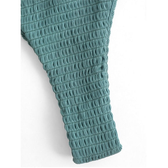 Turquoise Teal 2 Piece Bikini Bathing Suit NWT Zaful Swimsuit Size Medium XL - Picture 6 of 6